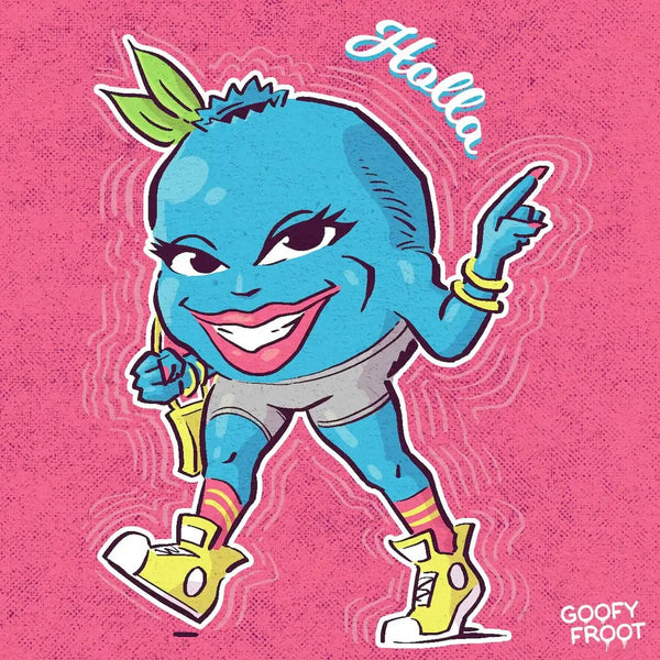 Bouncy Blueberry - Art Print - Goofy Froot