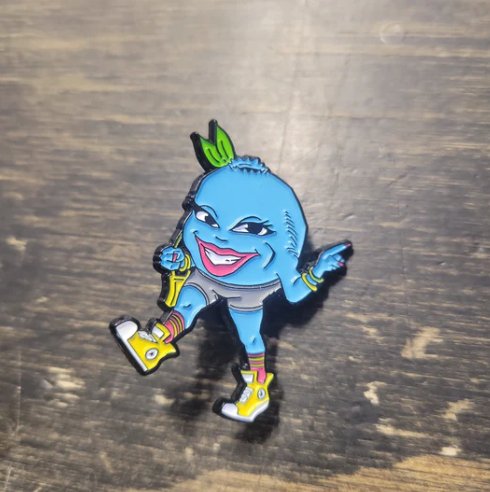 Bouncy Blueberry Enamel Pin - Goofy Froot