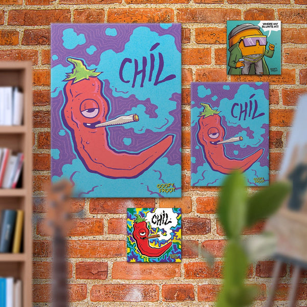 Chil Pepper "Classic Chil" - Canvas Art Print - Goofy Froot