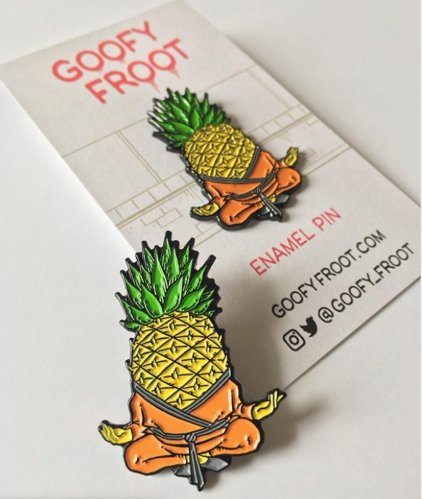 Poised Pinapple Enamel Pin - Goofy Froot