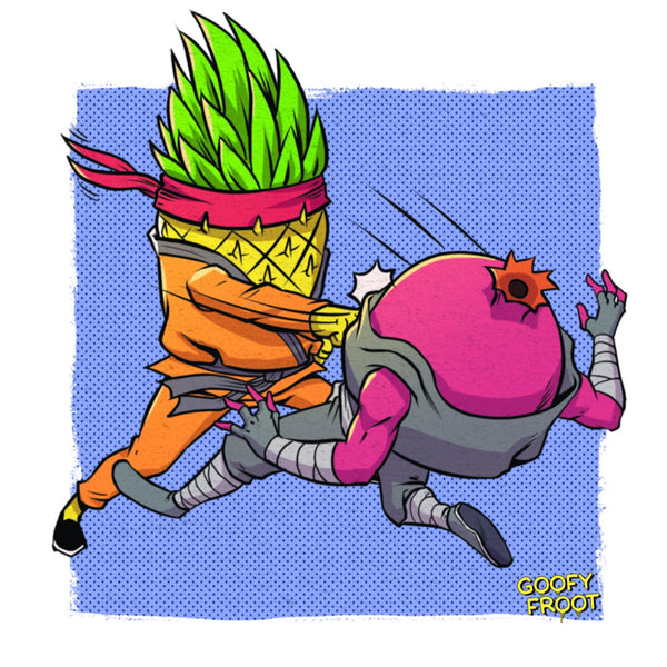 Poised Pineapple Vs The Spindle - Art Print - Goofy Froot