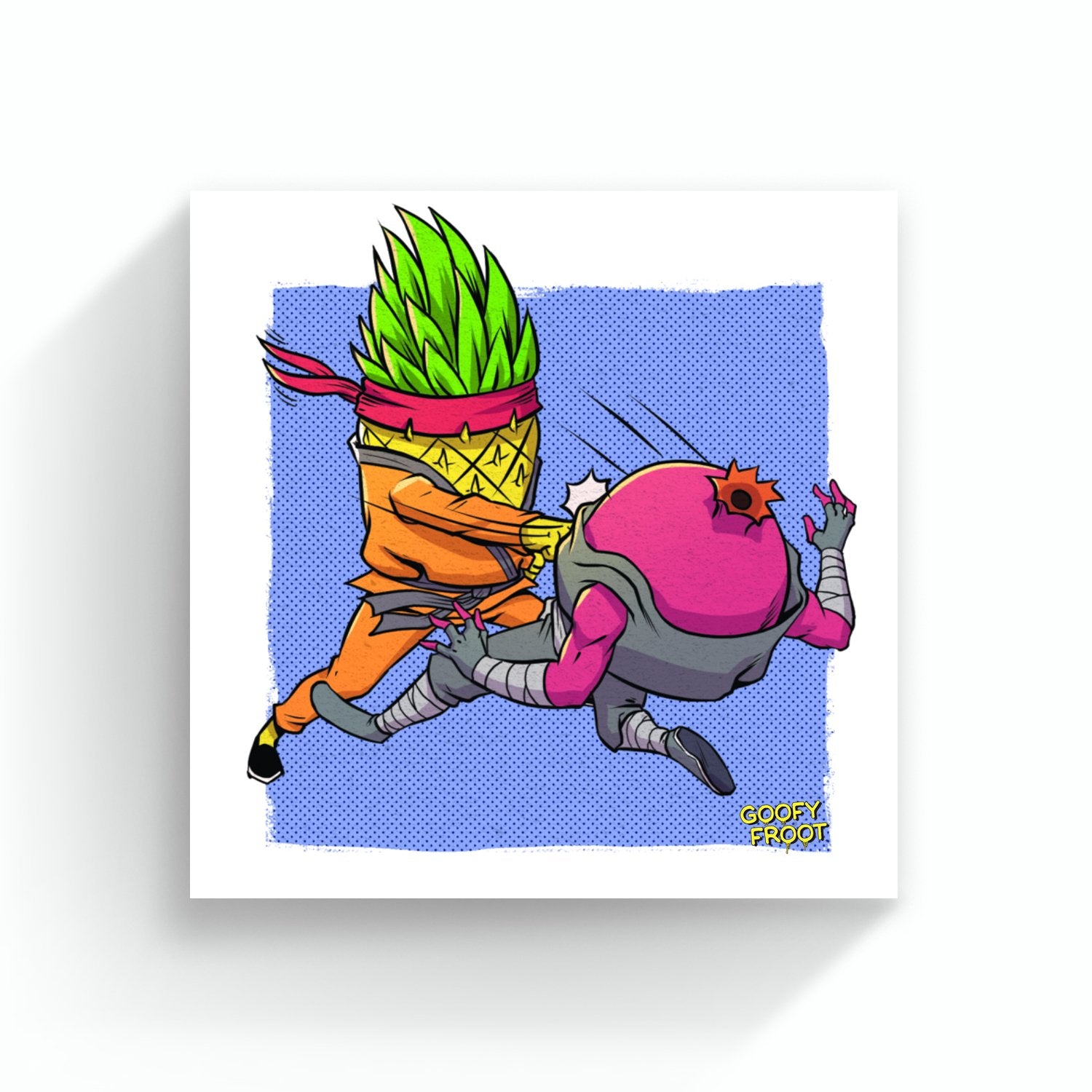 Poised Pineapple Vs The Spindle - Art Print - Goofy Froot